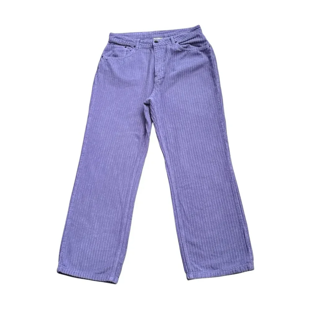 Ragged Jeans Mens 34 Purple Corduroy Pants Straight Leg Casual Cotton 29
